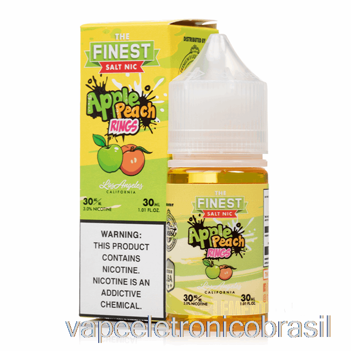 Vape Eletrônico Maçã Pêssego Sour Anéis - A Melhor Edição De Doces Salt Nic - 30ml 30mg